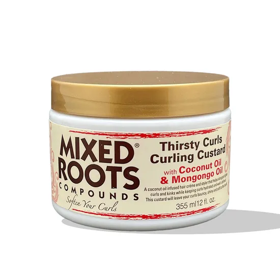 Mixed Roots Thirsty Curls Curling Custard Coconut Oil & Mongongo Oil