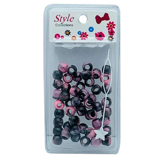 Beauty Collection Style Collection Pattern Beads BD012 Black & Light Pink