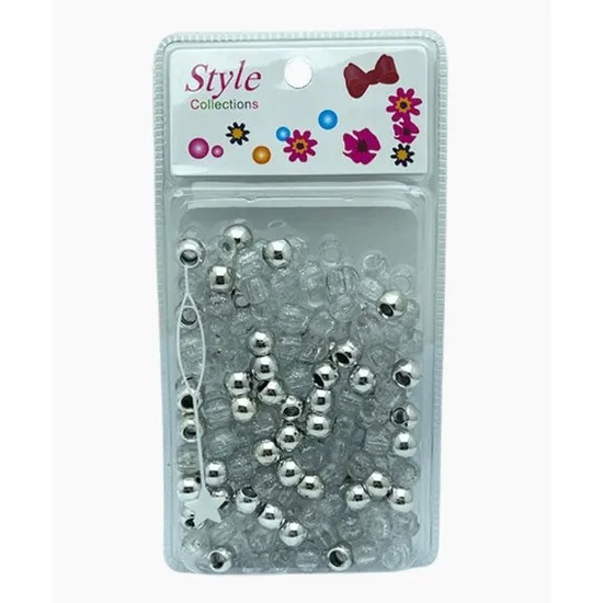 Beauty Collection Style Collection Hair Beads BD008 Silver