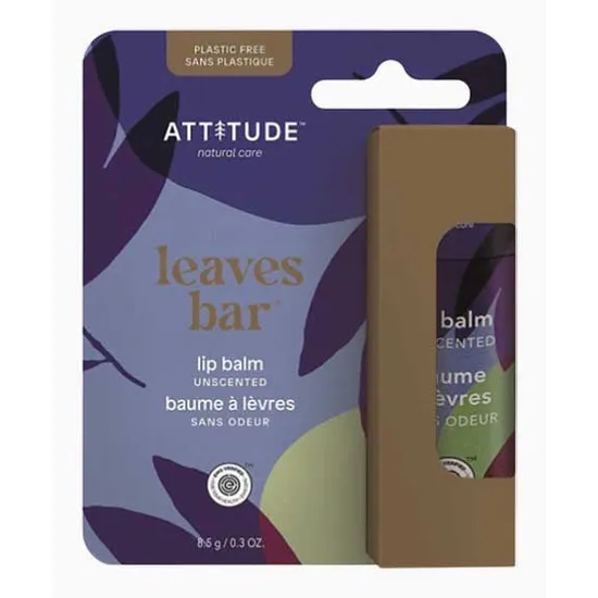 Attitude Plastic-Free Unscented Lip Balm Enriched With Olive Oil