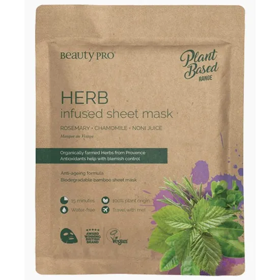 BeautyPro Plant Based Range Herb Infused Sheet Mask