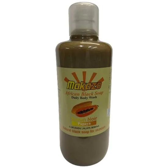 Makazo Papaya African Black Soap Daily Body Wash