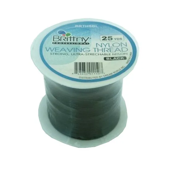 Brittny Nylon Weaving Thread Black 25 Yds
