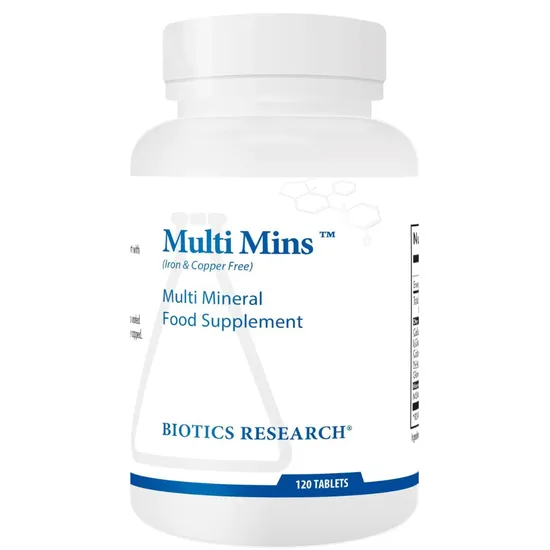 Biotics Research Multi-Mins Iron/Copper Free Tablets