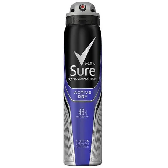 Sure Motionsense Men Active Dry 48h Anti-Perspirant Deodorant Spray