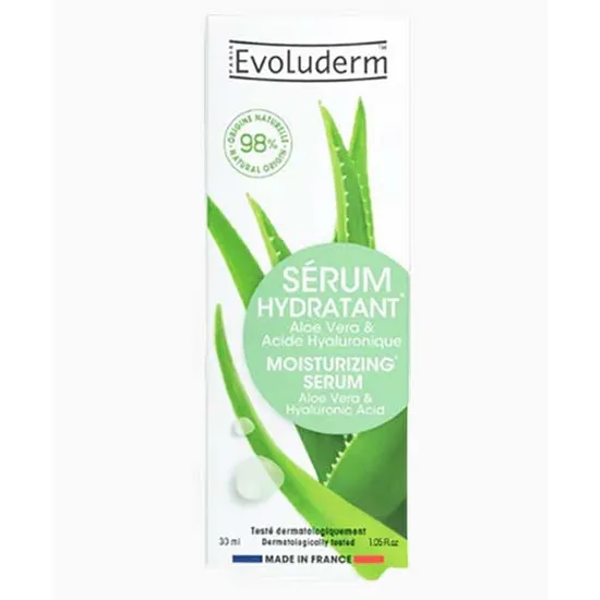 Evoluderm Moisturising Serum With Aloe Vera & Hyaluronic Acid