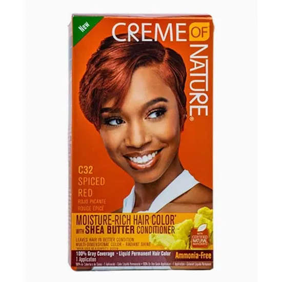 Creme Of Nature Moisture Rich Hair Colour With Shea Butter Conditioner C32 Spiced Red