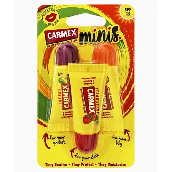Carmex Minis Lip Balm Trio Pack