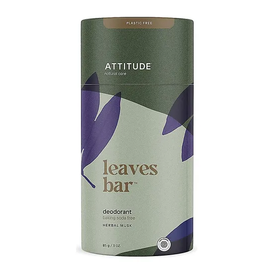 Attitude Leaves Bar Herbal Musk Deodorant Long Lasting Protection