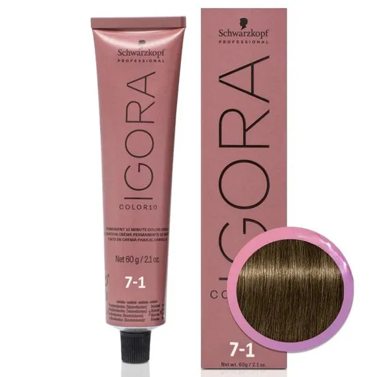 Schwarzkopf Igora Colour 10 Hair Colour Full Range 60Ml / 7-1