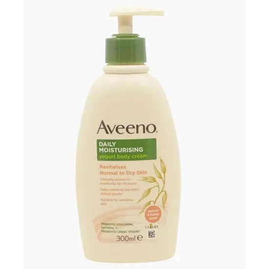Aveeno Daily Moisturising Yogurt Body Cream With Apricot & Honey Scent