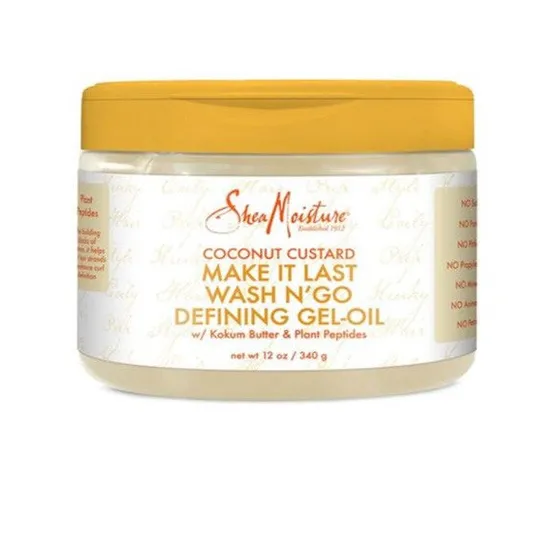Shea Moisture Coconut Custard Make It Last Wash N GO Defining Gel Oil