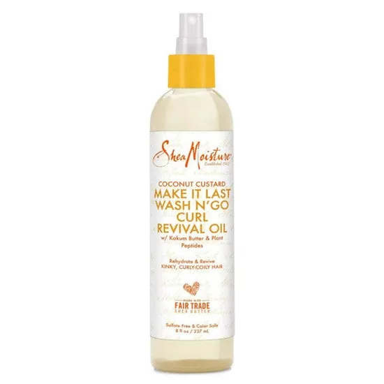 Shea Moisture Coconut Custard Make It Last Wash N GO Curl Revival Oil