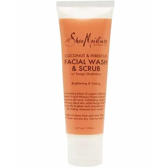 Shea Moisture Coconut & Hibiscus Facial Wash & Scrub
