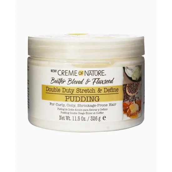 Creme Of Nature Butter Blend & Flaxseed Double Duty Stretch & Define Pudding