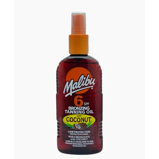 Malibu Bronzing Tanning Oil With Coconut SPF 6