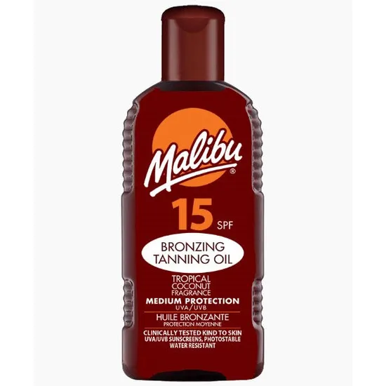 Malibu Bronzing Tanning Oil With Tropical Coconut SPF 15