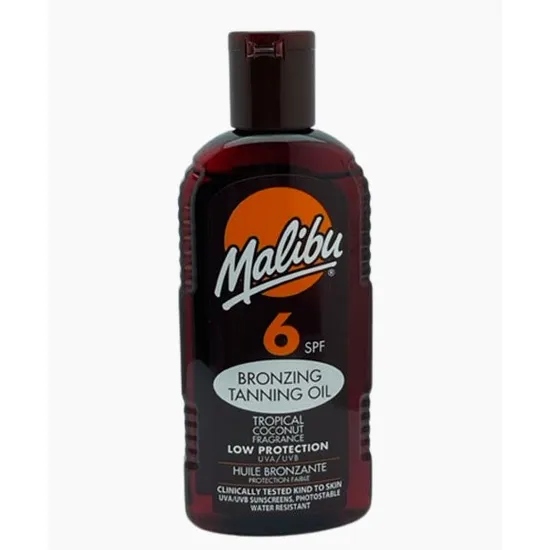 Malibu Bronzing Tanning Oil Tropical Coconut Fragrance SPF 6