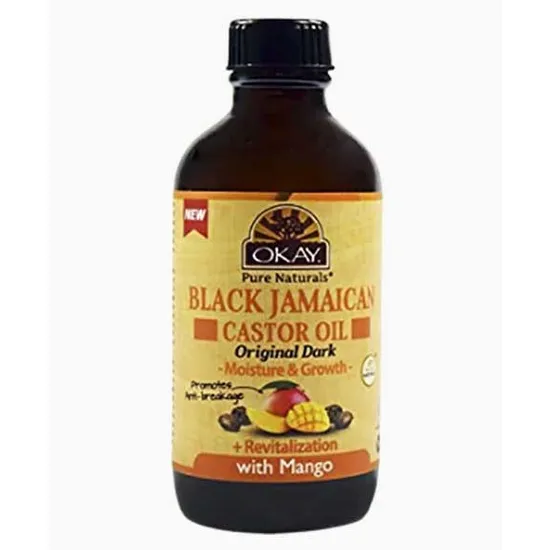 Okay Black Jamaican Original Dark Castor Oil With Mango