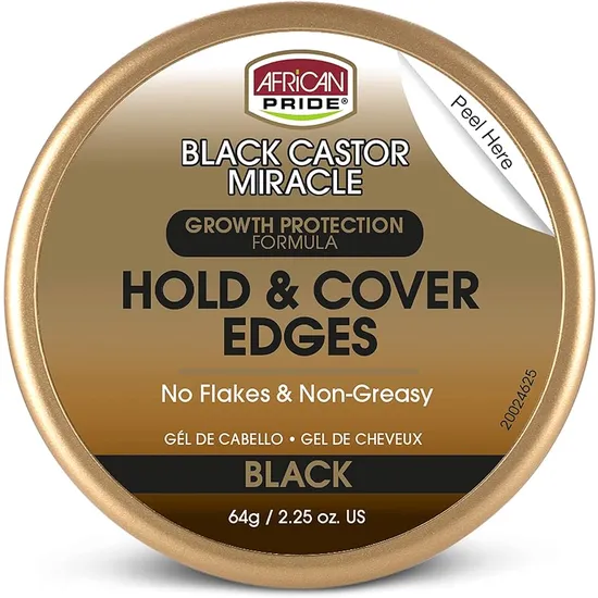 African Pride Black Castor Miracle Hold & Cover Edges Growth Protection