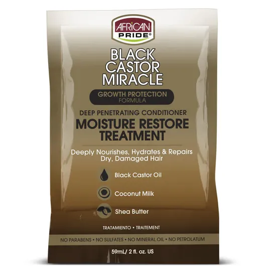 African Pride Black Castor Growth Protection Moisture Restore Treatment