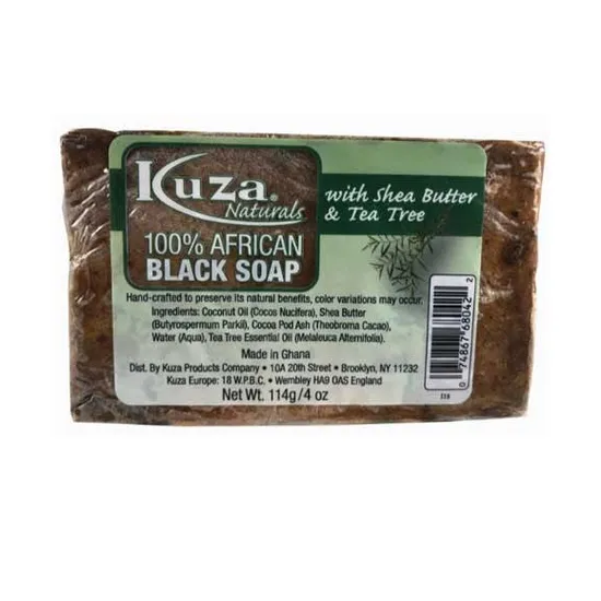 Kuza African Black Soap With Shea Butter & Tea Tree