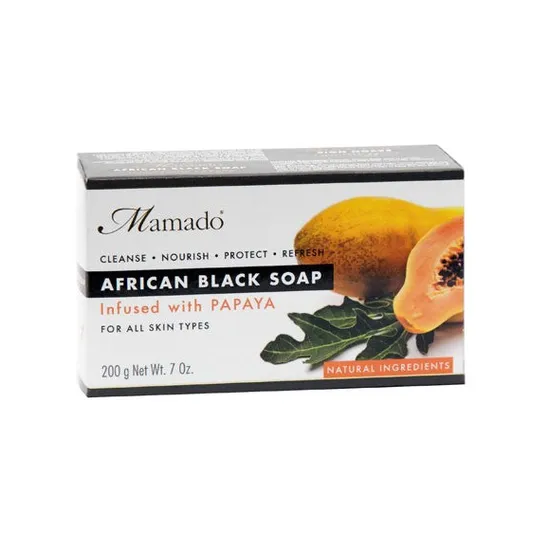 Mamado African Black Soap Infused With Papaya