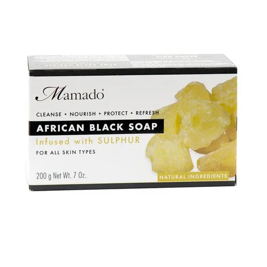 Mamado African Black Soap Infused With Sulphur