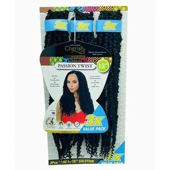Cherish 3X Value Pack Synthetic Handmade Passion Twist Braids 18 / 1
