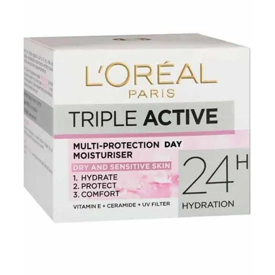 L'Oreal Paris Triple Active Multi Protection Moisturiser Day Cream Dry/Sensitive