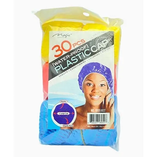 Magic Collection Water Proof Elastic Band Plastic Caps 1851ast