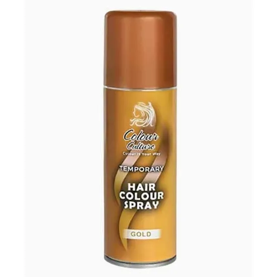Colour Culture Temporary Gold Colour Hair & Body Glitter Spray