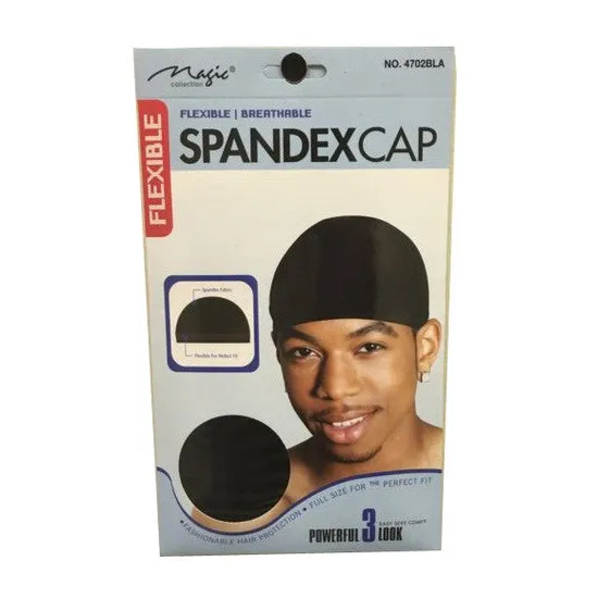 Magic Collection Stretchable Spandex Cap Black 4702bla