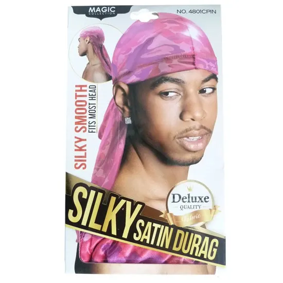 Magic Collection Silky Satin Durag Camo Pink 4801CPIN