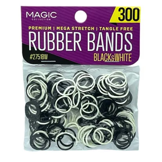 Magic Collection Rubber Bands Black & White