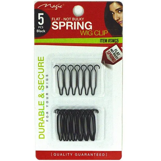 Magic Collection Flat Spring Wig Clip Black SWC5