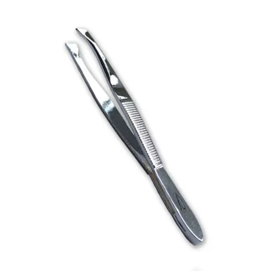 Fine Lines UK Chrome Angled Tweezers 202 08