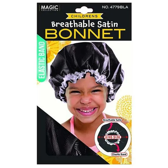 Magic Collection Childrens Breathable Satin Bonnet 4779BLA