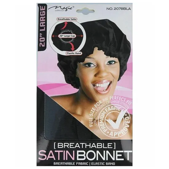 Magic Collection Breathable Satin Bonnet 2078BLA