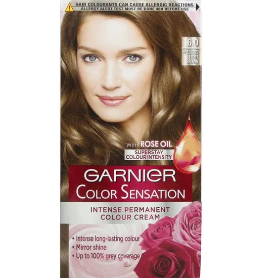 Garnier Colour Sensation Intense Permanent Colour Cream 6.0 Precious Light Brown