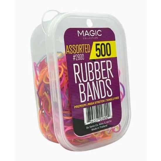 Magic Collection Rubber Bands For Pony Tail & Braids AST
