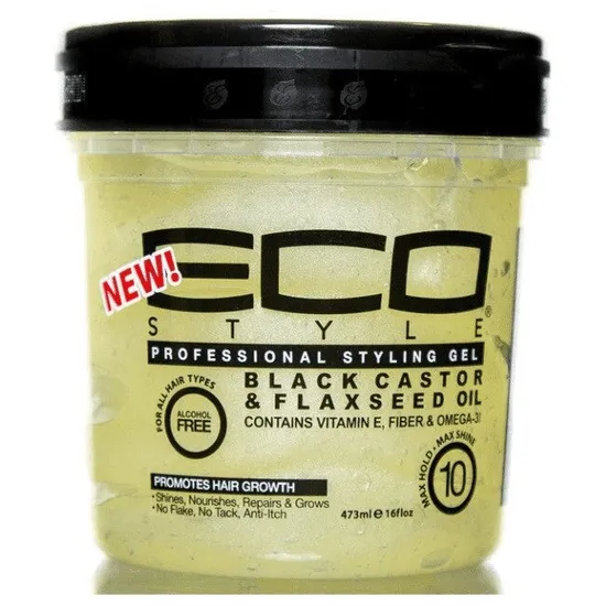 Ecoco Eco Style Black Castor & Flaxseed Oil Styling Gel 16Oz