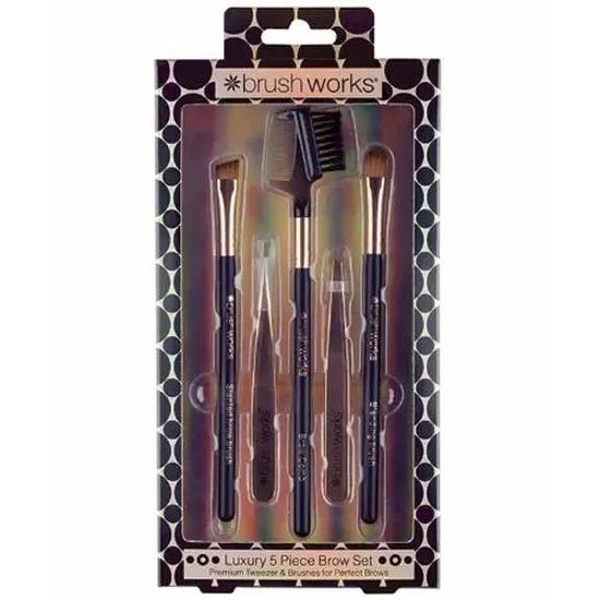 Brushworks Luxury Brow Set Rose Gold