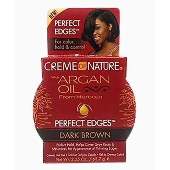 Creme Of Nature Argan Oil Perfect Edges Dark Brown Gel
