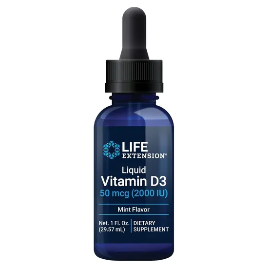 Life Extension Liquid Vitamin D3 50mcg Mint