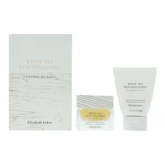 Elizabeth Arden White Tea Skin Solutions Gift Set: Cleanser 50ml Gel-Cream 50ml