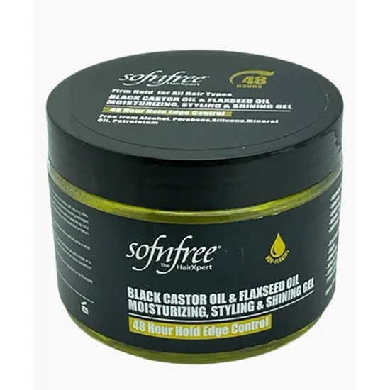 Sofn'Free Black Castor Oil & Flaxseed Oil Moisturising, Styling & Shining Gel