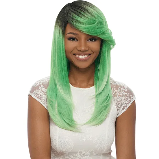 Janet Collection Janet Synthetic Perm Flora Wig Gray Brown