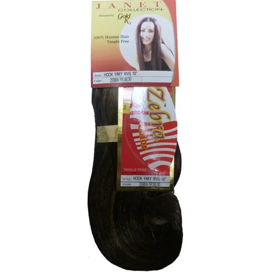 Janet Collection Janet Gold K Human Hair Hook Yaky Wvg 10 / Zebra Fr1b/33