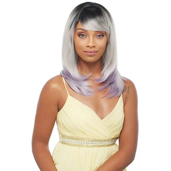 Janet Collection Brazilian Scent Human Hair Ruth Lace Wig Oet99j/Burg